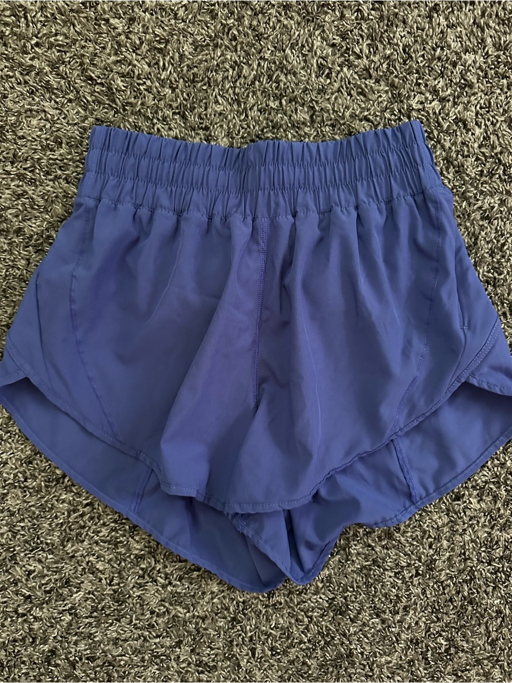 Women’s Athletic Shorts in Periwinkle Purple with Elastic Waistband